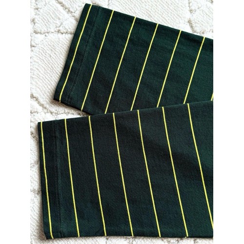 MIU MIU 2025SS Striped Pocket Slogan Long Sleeve - Green MIU MIU 2025SS Striped Pocket Slogan Long Sleeve - Green