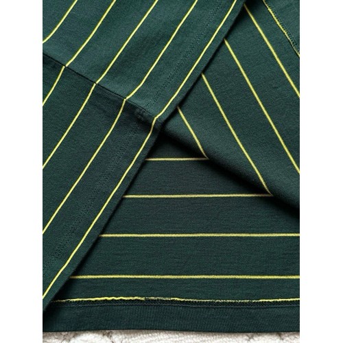 MIU MIU 2025SS Striped Pocket Slogan Long Sleeve - Green MIU MIU 2025SS Striped Pocket Slogan Long Sleeve - Green