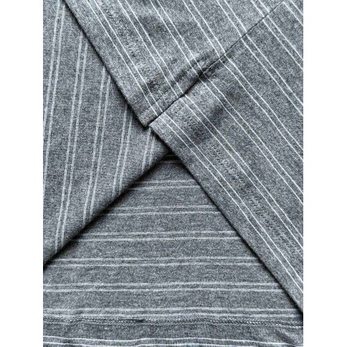 MIU MIU 2025SS Striped Pocket Slogan Long Sleeve - Grey MIU MIU 2025SS Striped Pocket Slogan Long Sleeve - Grey
