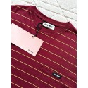 MIU MIU 2025SS Striped Pocket Slogan Long Sleeve - Red MIU MIU 2025SS Striped Pocket Slogan Long Sleeve - Red
