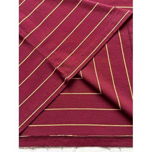 MIU MIU 2025SS Striped Pocket Slogan Long Sleeve - Red MIU MIU 2025SS Striped Pocket Slogan Long Sleeve - Red