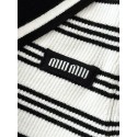 MIU MIU 25SS Bowknot V-neck Short Sleeve Polo - White with Black MIU MIU 25SS Bowknot V-neck Short Sleeve Polo - White with Black
