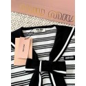 MIU MIU 25SS Bowknot V-neck Short Sleeve Polo - White with Black MIU MIU 25SS Bowknot V-neck Short Sleeve Polo - White with Black