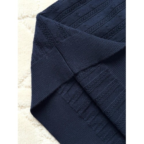 MIU MIU Women Hollow Knit Short Sleeves - Black MIU MIU Women Hollow Knit Short Sleeves - Black