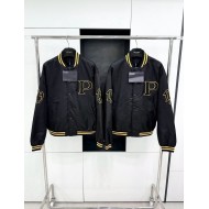 PRADA 2024FW Baseball Jacket - Black