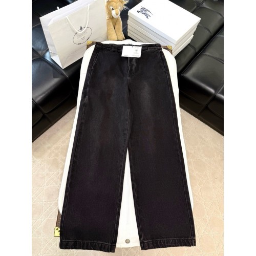 PRADA 2024FW Denim Triangle Logo Jeans