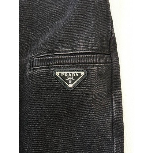 PRADA 2024FW Denim Triangle Logo Jeans PRADA 2024FW Denim Triangle Logo Jeans