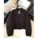 PRADA 2024FW Denim Triangle Logo Quilted Jacket PRADA 2024FW Denim Triangle Logo Quilted Jacket
