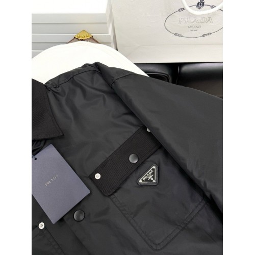 PRADA 2024FW Triangle Logo Puffer Jacket - Black PRADA 2024FW Triangle Logo Puffer Jacket - Black