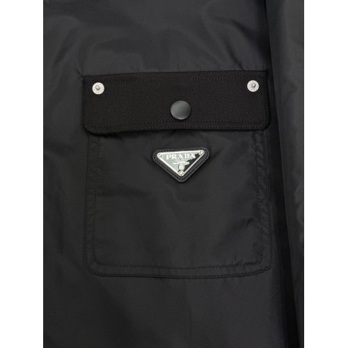PRADA 2024FW Triangle Logo Puffer Jacket - Black PRADA 2024FW Triangle Logo Puffer Jacket - Black