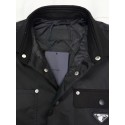 PRADA 2024FW Triangle Logo Puffer Jacket - Black PRADA 2024FW Triangle Logo Puffer Jacket - Black