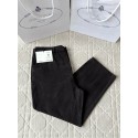 PRADA 25SS Triangle Leather Trousers - Black