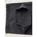 PRADA 25SS Triangle Leather Trousers - Black