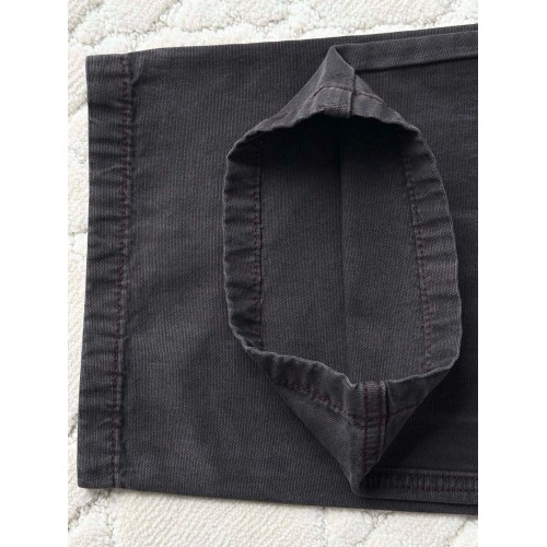 PRADA 25SS Triangle Leather Trousers - Black