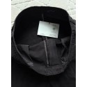 PRADA 25SS Triangle Leather Trousers - Black