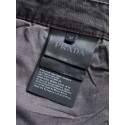 PRADA 25SS Triangle Leather Trousers - Black