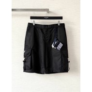 PRADA 25SS Triangle Logo Multifunctional Pocket Shorts - Black