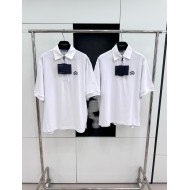 PRADA Embroidered Polo - White