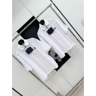 PRADA Embroidered Polo - White
