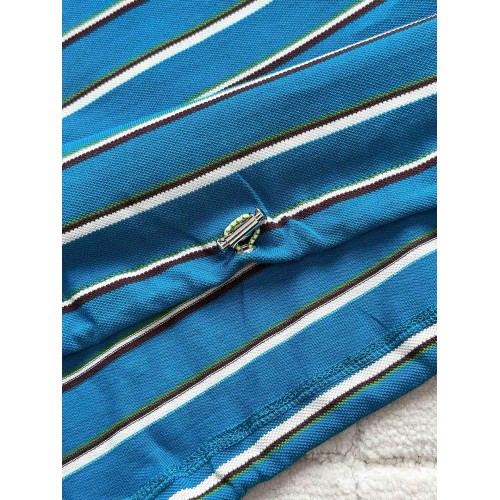 PRADA Striped Polo Shirt - Blue PRADA Striped Polo Shirt - Blue