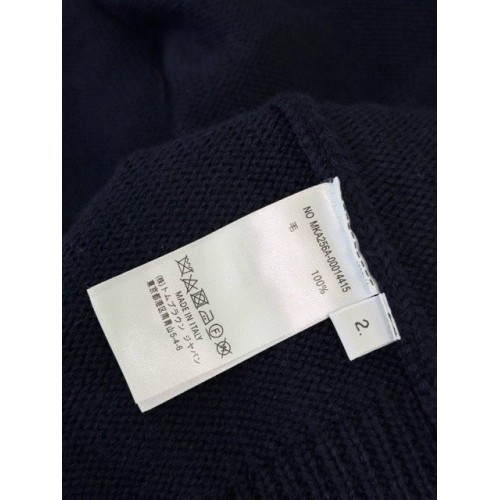 THOM BROWNE Classic Four Bar Rose Knit Cardigan - Black THOM BROWNE Classic Four Bar Rose Knit Cardigan - Black