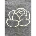 THOM BROWNE Classic Four Bar Rose Knit Cardigan - Grey THOM BROWNE Classic Four Bar Rose Knit Cardigan - Grey