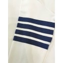 THOM BROWNE Pocket Blue Stripe Crewneck Sweatshirt - White THOM BROWNE Pocket Blue Stripe Crewneck Sweatshirt - White