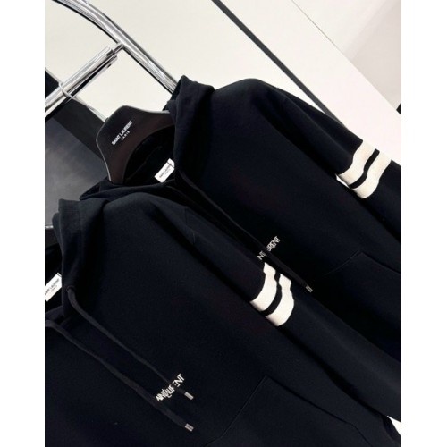 YSL Slogan Hoodie - Black