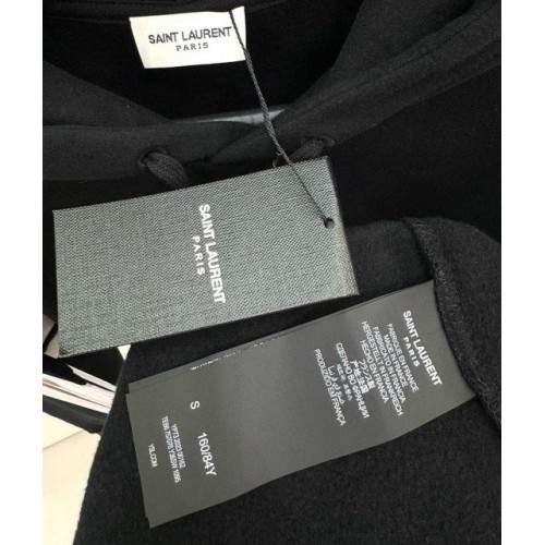 YSL Slogan Hoodie - Black
