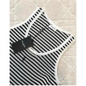 YSL Women Striped Tank Top - Black and White YSL Women Striped Tank Top - Black and White